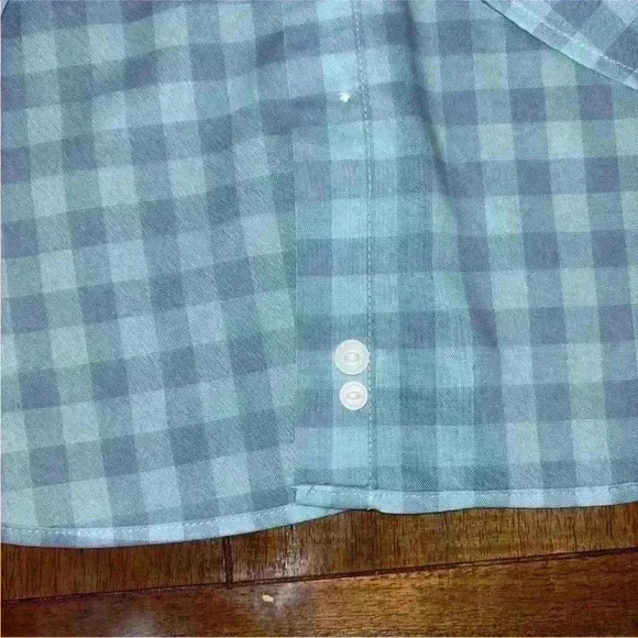 LL Bean Mens L Reg Wrinkle Free Blue Plaid Button Up Shirt Traditional Fit - Picture 10 of 10